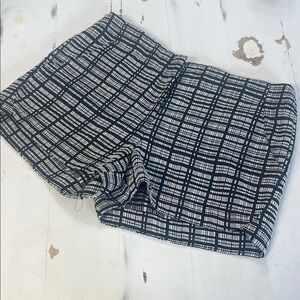 Anthropologie Ro & De Black and White High Waist Shorts Size Large